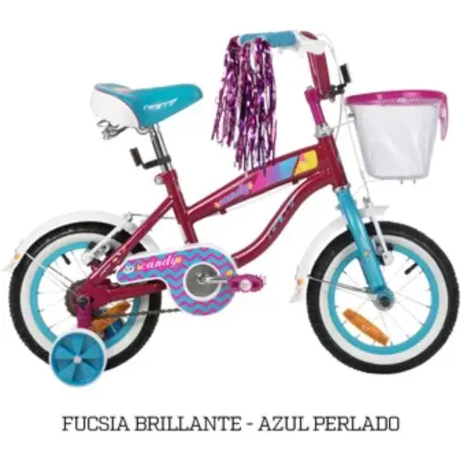 Bicicleta GW Candy 12 Fucsia/Azul 3 Bicicleta GW Candy 12 Fucsia/Azul