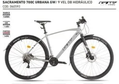 Bicicleta 700 Sacramento GW 9 Vel Hidraulica